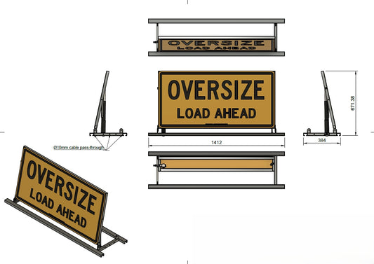 Automatic Pilot Vehicle Oversize Load Sign & Frame – Australian Standards Compliant