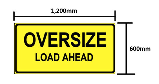 Pilot Vehicle OVERSIZE LOAD AHEAD Sticker – Australian Standard Compliant